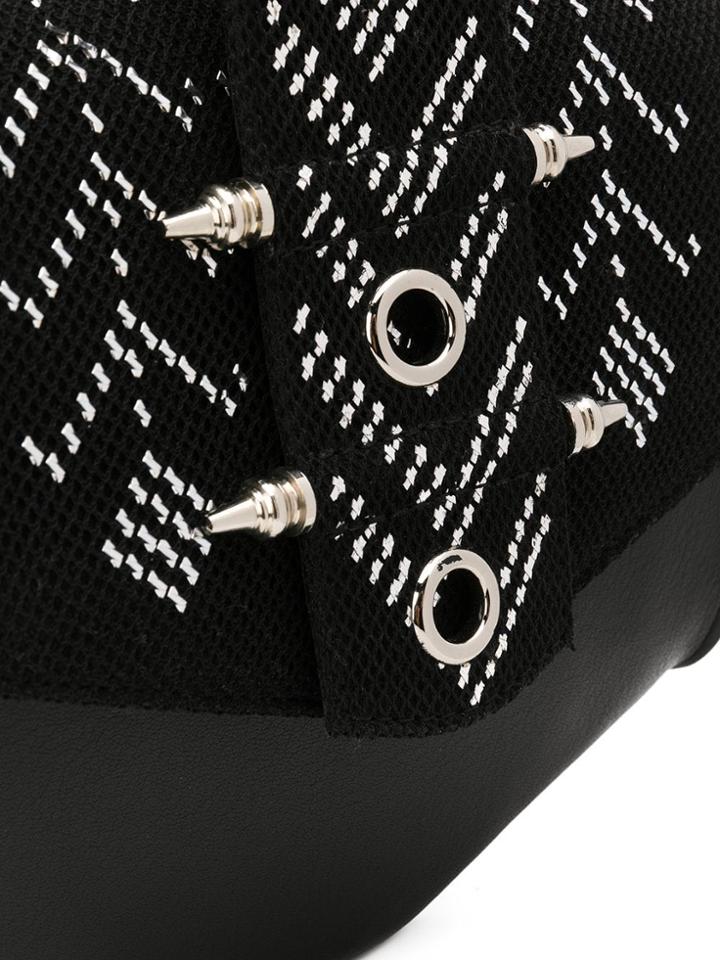 Okhtein Stud Embellished Belt Bag - Black