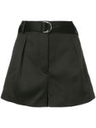 3.1 Phillip Lim Belted Pleated Shorts - Black