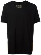 Ziggy Chen Colour Block T-shirt, Men's, Size: Medium, Black, Cotton