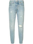 Levi's - Ripped Cropped Skinny Jeans - Women - Cotton - 25, Blue, Cotton