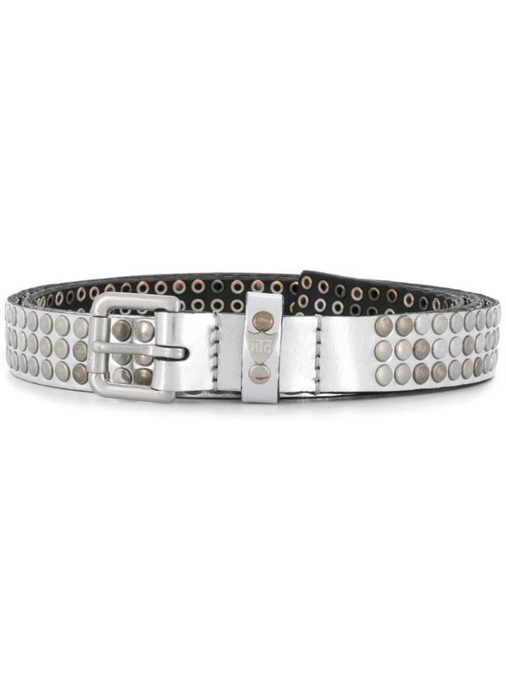 Htc Los Angeles Adjustable Studded Belt - Silver