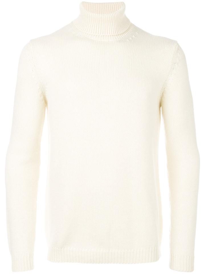 Roberto Collina Roll Neck Sweater - White