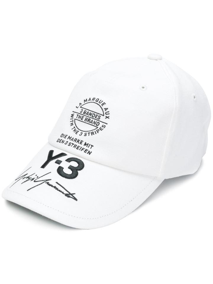 Y-3 Branded Street Cap - White