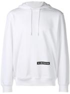 Helmut Lang Printed Logo Hoodie - White
