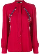 Love Moschino Guitar Embroidery Blouse - Red