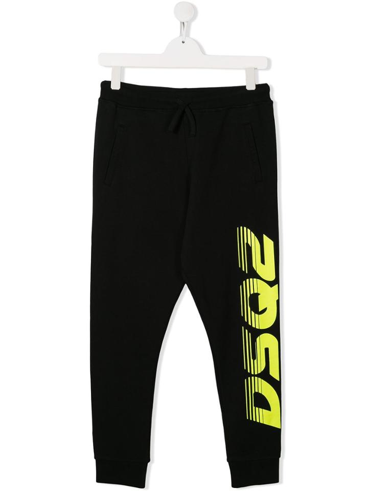 Dsquared2 Kids Teen Logo Printed Track Pants - Black