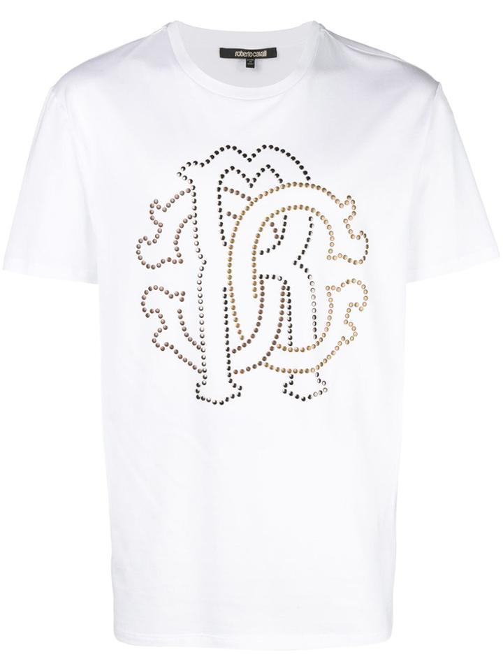 Roberto Cavalli Studded Logo T-shirt - White