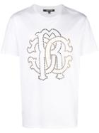 Roberto Cavalli Studded Logo T-shirt - White