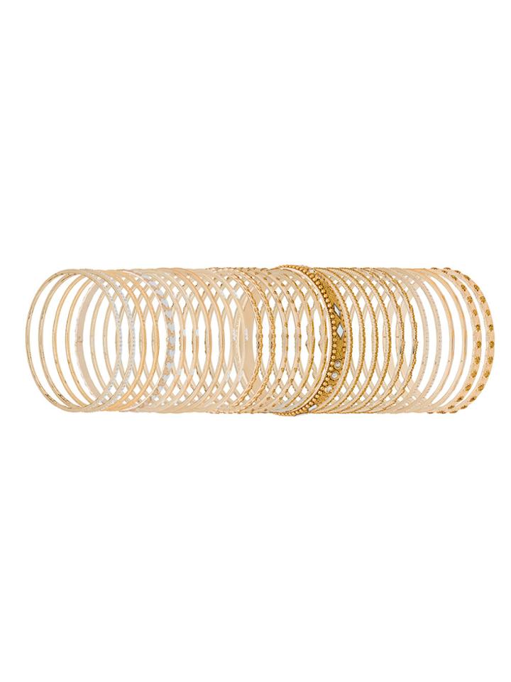 Twin-set Embellished Bracelet Stack - Metallic