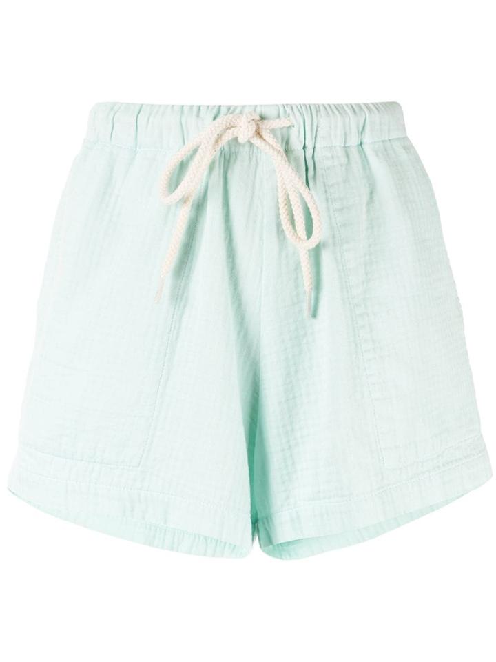 Bassike Drawstring Flared Shorts - Green