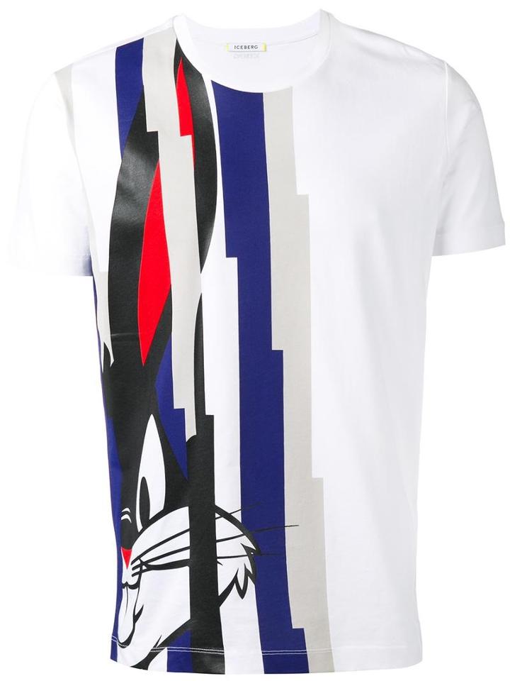 Iceberg Bugs Bunny T-shirt, Men's, Size: Medium, White, Cotton