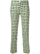 Meme Slim-fit Printed Trousers - Green