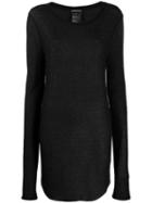 Ann Demeulemeester Oversized Knitted Top - Black