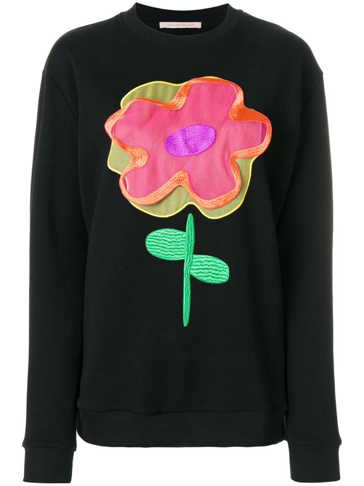 Christopher Kane Cartoon Floral Sweatshirt - Black