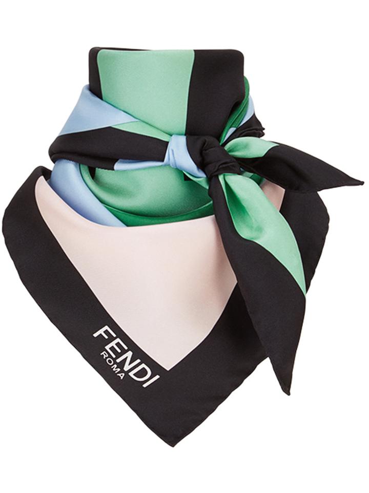 Fendi Geometric Logo Square Scarf - Multicolour