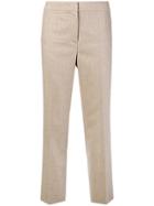 Agnona Cropped Tailored Trousers - Nude & Neutrals