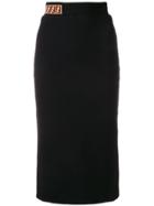 Fendi Knitted Midi Skirt - Black