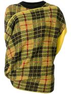Junya Watanabe Comme Des Garçons Layered Tartan Sweater - Yellow &