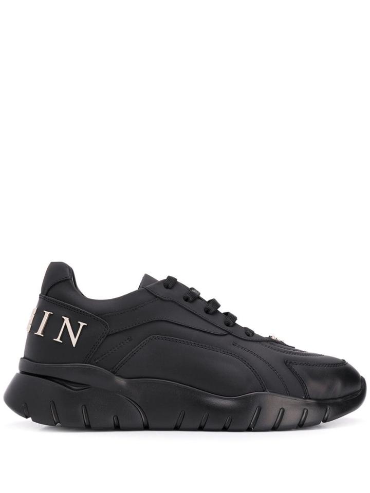 Philipp Plein Logo Printed Sneakers - Black