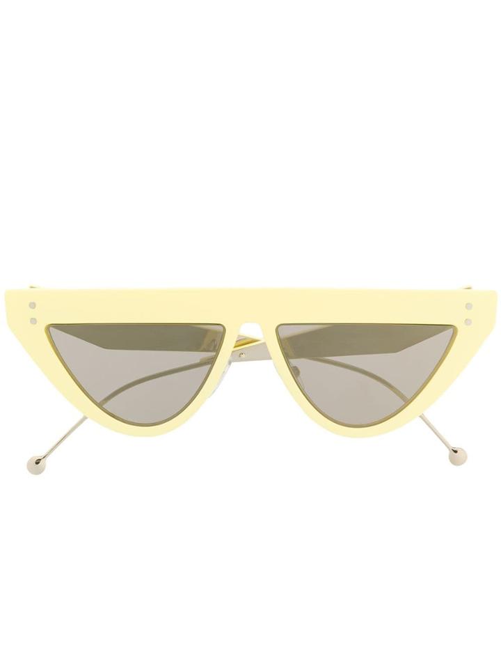 Fendi Eyewear Cat Eye Sunglasses - Yellow