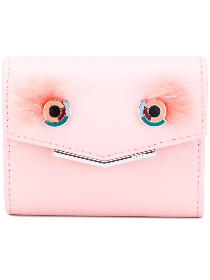 Fendi - Embellished Wallet - Women - Leather - One Size, Pink/purple, Leather