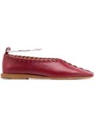 Jil Sander Loop Ballerina Shoes - Red