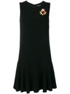Dolce & Gabbana Sacred Heart Appliqué Mini Dress - Black