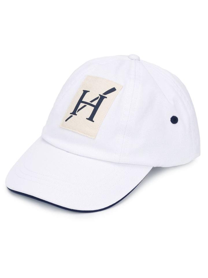 Hackett Logo Badge Baseball Cap - White