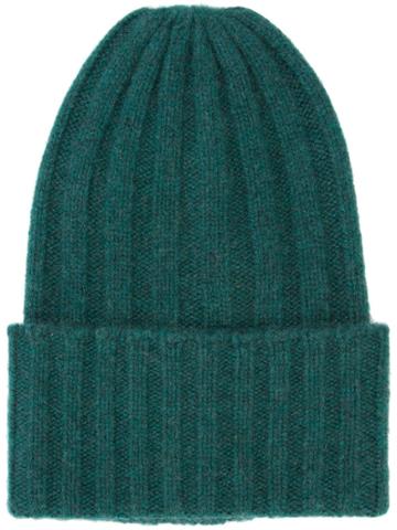 The Elder Statesman Bunny Echo Beanie - Green