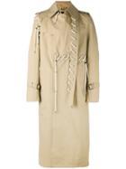 Craig Green Laced Trench Coat, Men's, Size: Medium, Nude/neutrals, Cotton