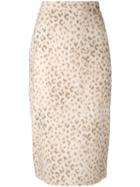 Hache - Leopard Print Skirt - Women - Cotton - 44, Nude/neutrals, Cotton