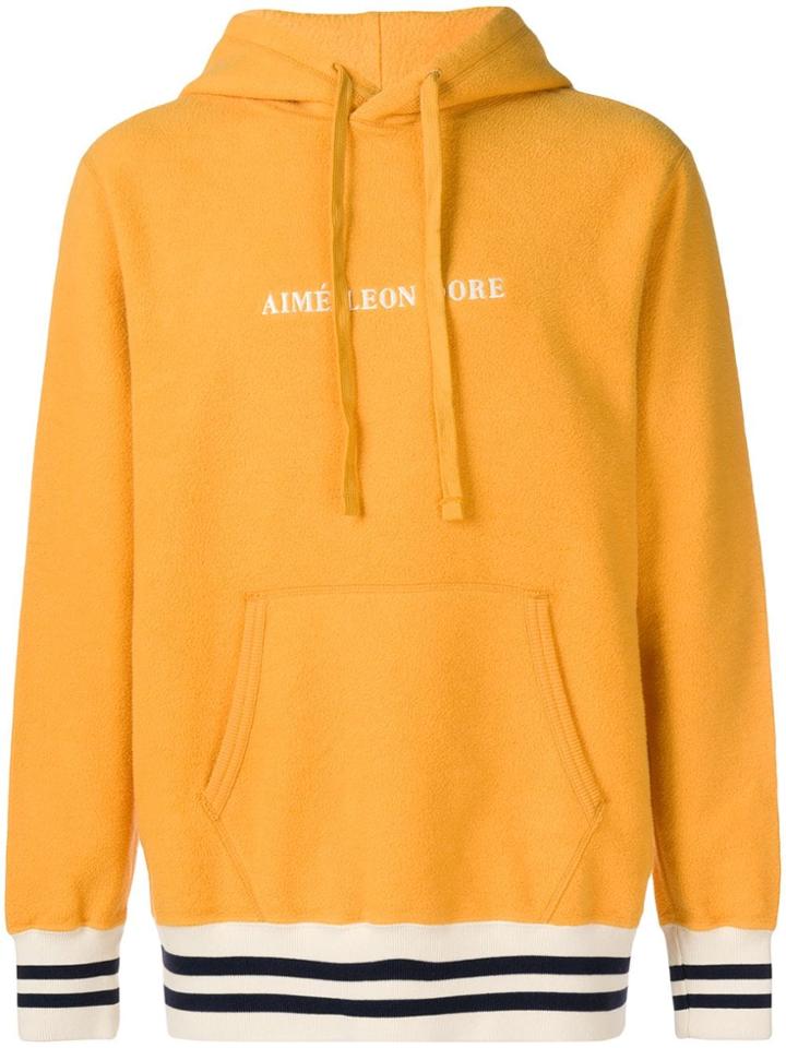 Aimé Leon Dore Embroidered Logo Hoodie - Yellow