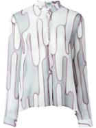 Kenzo 'abstract Cactus' Shirt, Women's, Size: 42, Grey, Polyester