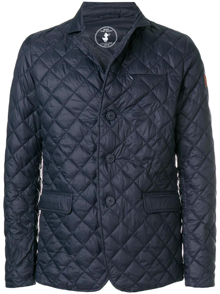 Save The Duck Padded Buttoned Jacket - Blue