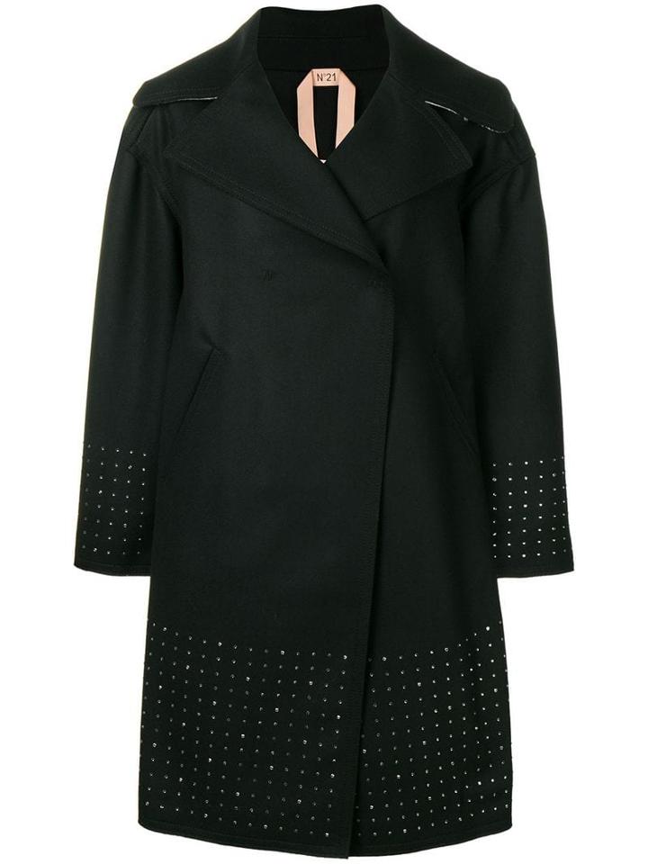 Nº21 Oversized Double-breasted Coat - Black