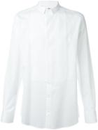 Dolce & Gabbana Diamond Patterned Bib Shirt, Men's, Size: 41, White, Cotton