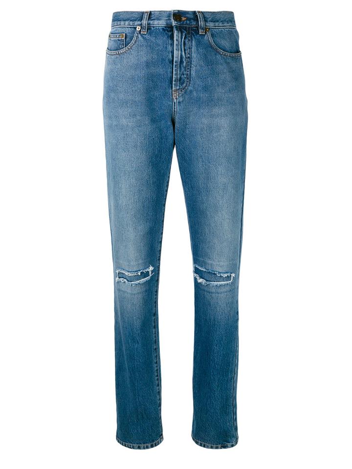 Saint Laurent - Boyfriend Jeans - Women - Cotton - 32, Blue, Cotton