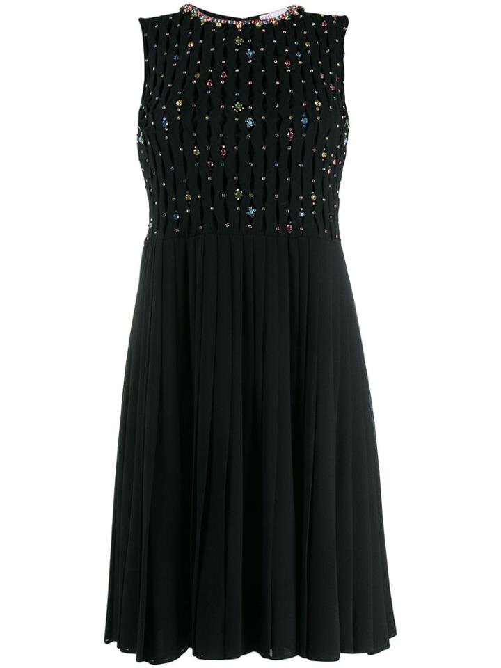 Red Valentino Beaded Dress - Black
