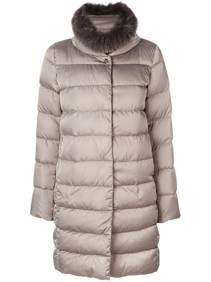 Herno - Classic Puffer Coat - Women - Feather Down/polyamide/polyester/goose Down - 40, Grey, Feather Down/polyamide/polyester/goose Down