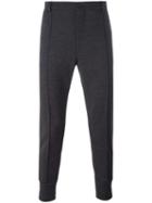 Dolce & Gabbana Central Crease Track Pants, Men's, Size: 50, Grey, Virgin Wool