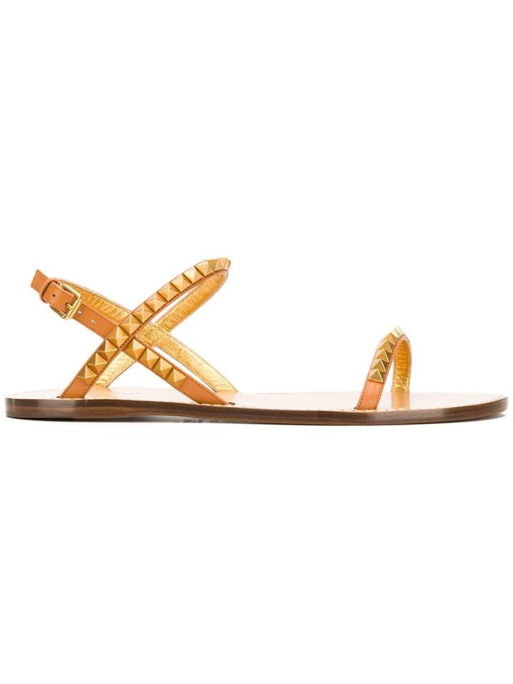 Valentino Valentino Garavani Rockstud No Limit Sandals - Brown
