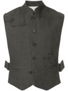 Isabel Benenato Patched Gilet - Grey
