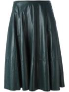 Drome Mid-rise Draped Skirt, Women's, Size: Small, Green, Leather/cupro