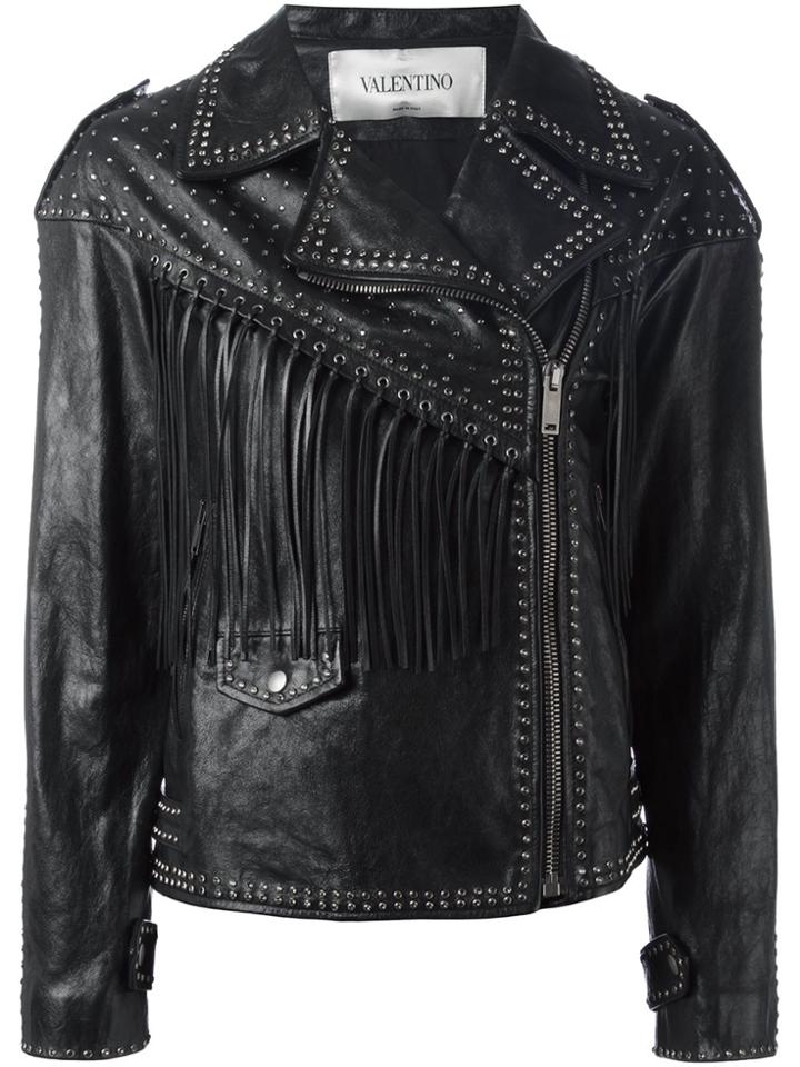 Valentino Studded Biker Jacket - Black