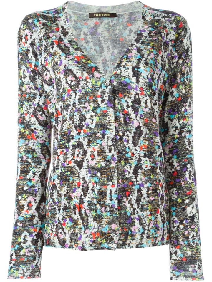 Roberto Cavalli V-neck Cardigan, Women's, Size: 42, Silk/cashmere/wool