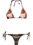 Brigitte Printed Triangle Bikini Set, Women's, Size: Medium, Yellow/orange, Polyamide/spandex/elastane