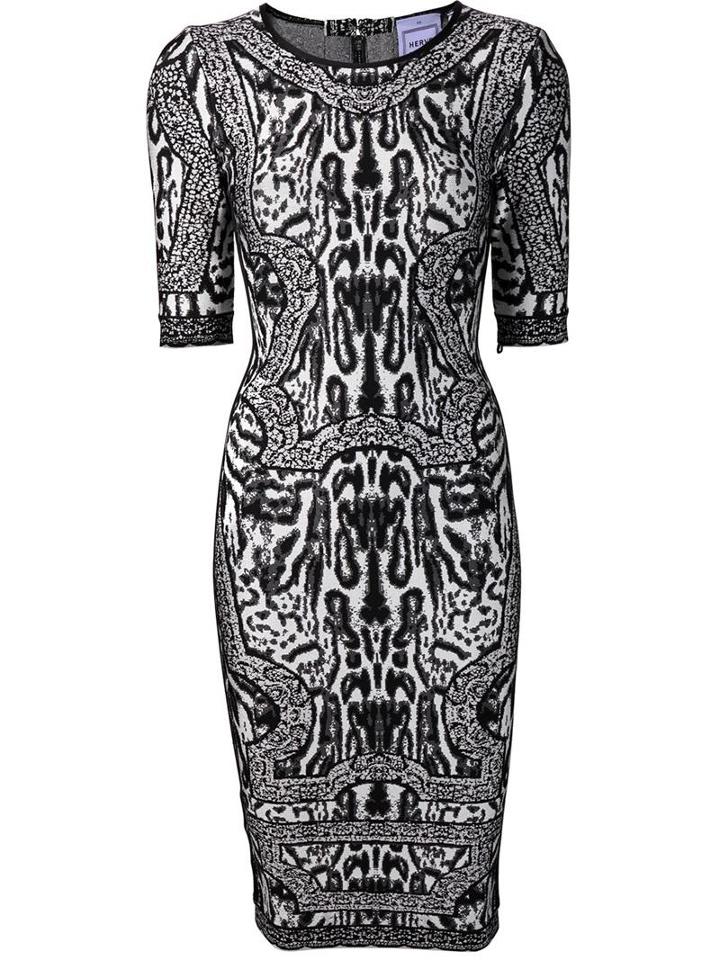 Herve Leger Kaleidoscope Print Dress
