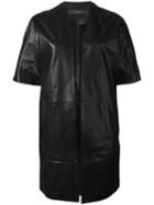 Federica Tosi Short-sleeve Jacket, Women's, Size: Medium, Black, Leather