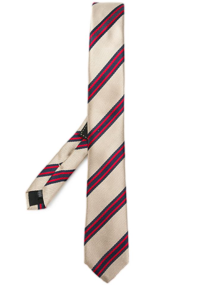 Gabriele Pasini Striped Tie - Nude & Neutrals