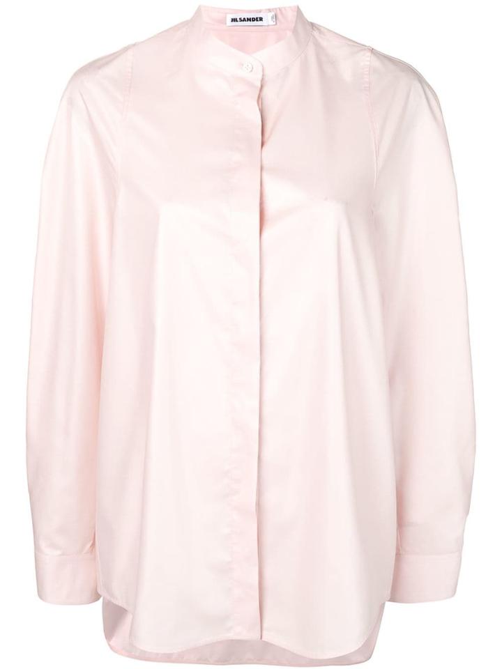Jil Sander Genny Grandad Collar Shirt - Pink